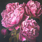 Peony Symphony - oil painting on canvas